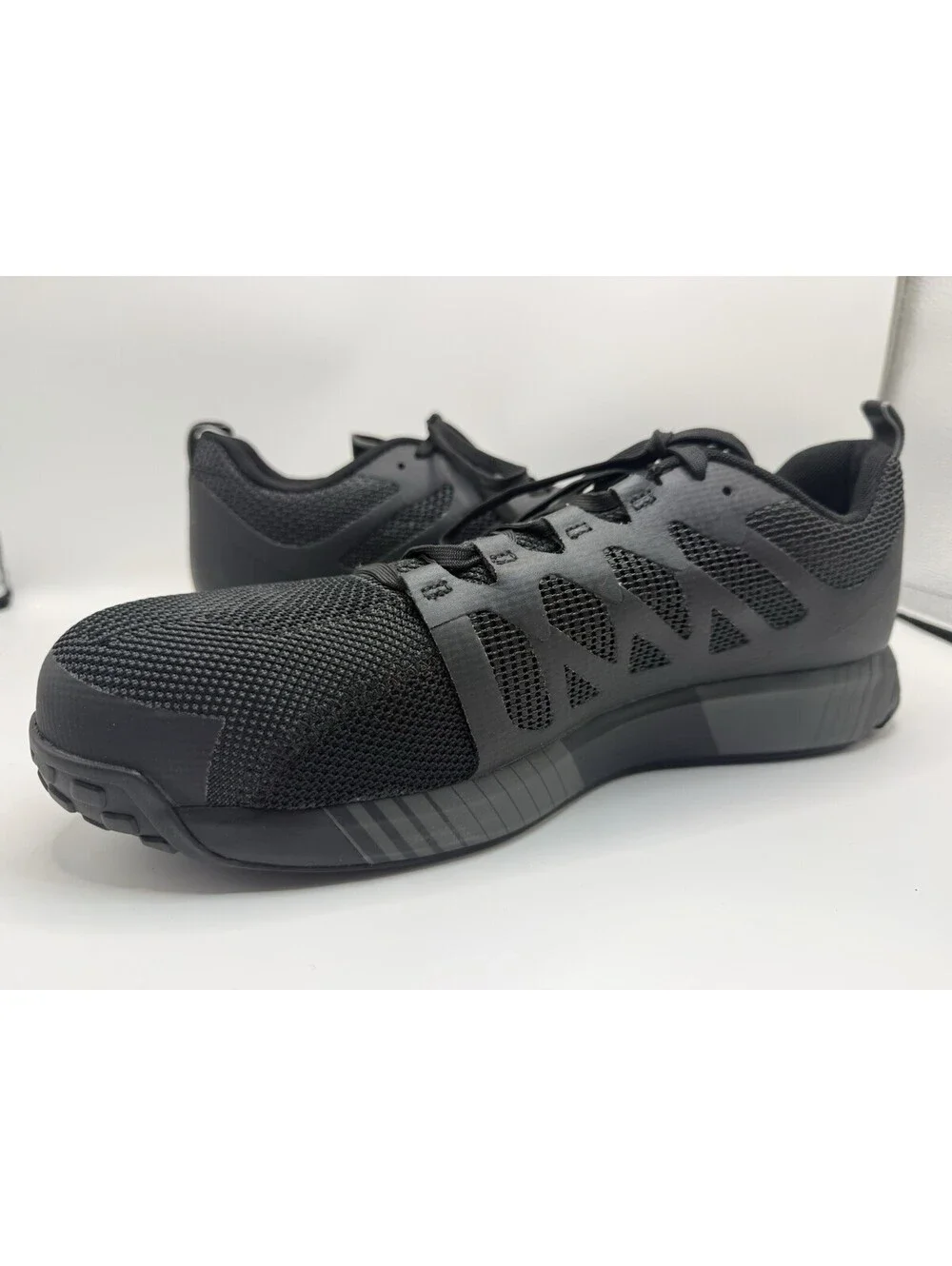 Reebok Fusion Flexweave Cage Mens Size 11.5 Black Composite Toe Safety Work Shoe